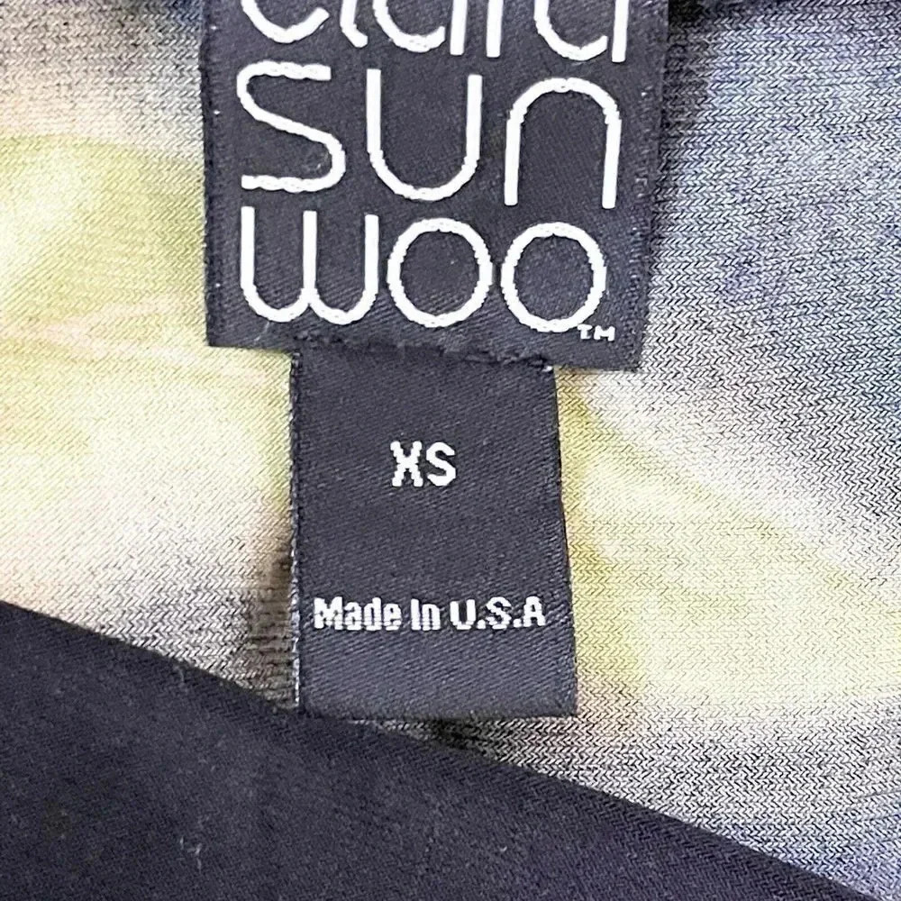 Clara Sun Woo Black v-neck dress 3/4 sleeves wrinkle free great for travel XS - Picture 5 of 7